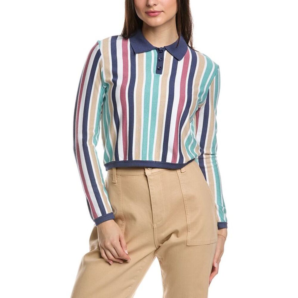 Yal New York Womens  Polo Sweater, Blue